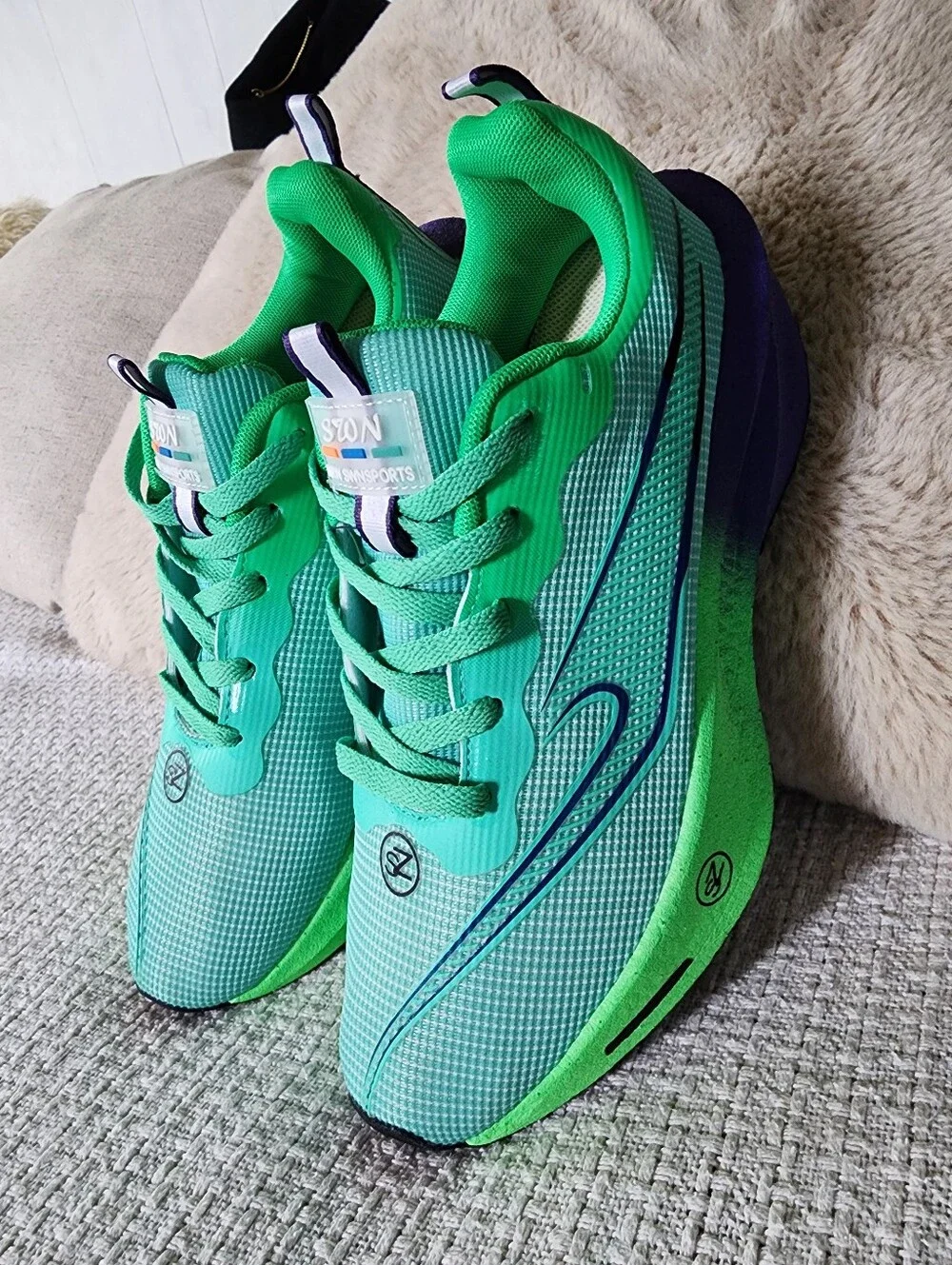 SWN Sports Lightweight Ventilated Lifted Foam Runner Sneakers